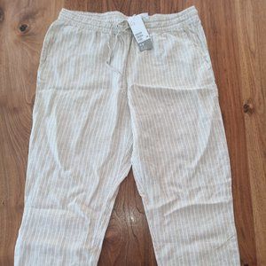 H&M Brand NEW beige stripped pants